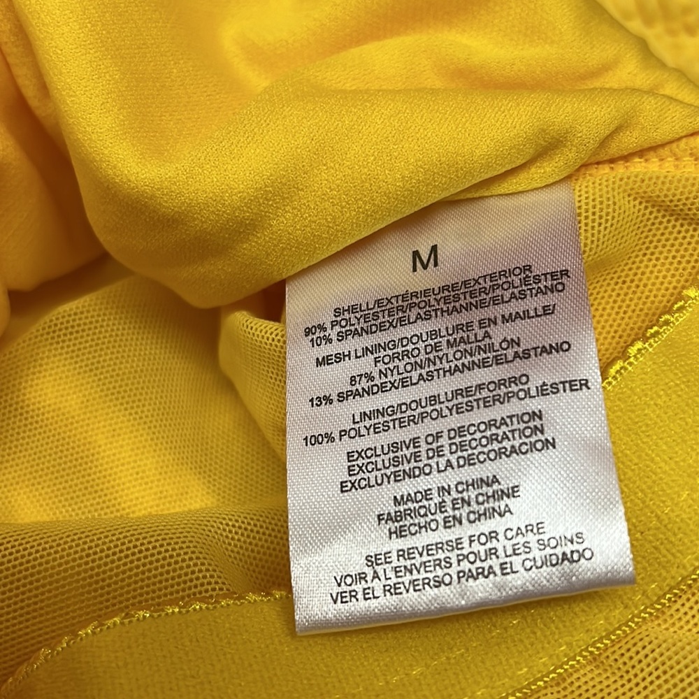 Jones New York Yellow One-Shoulder Swim One Piece, XL - Picture 6 of 8